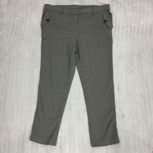 Jules & Leopold Cropped Pants Womens XL Elastic Waist Houndstooth Capris Office